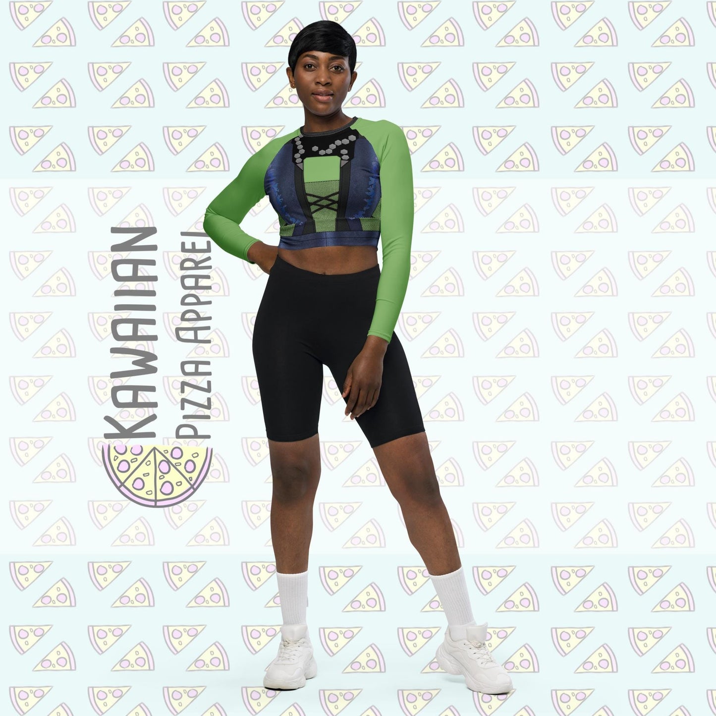 RUSH ORDER: Gamora Inspired Recycled long-sleeve crop top