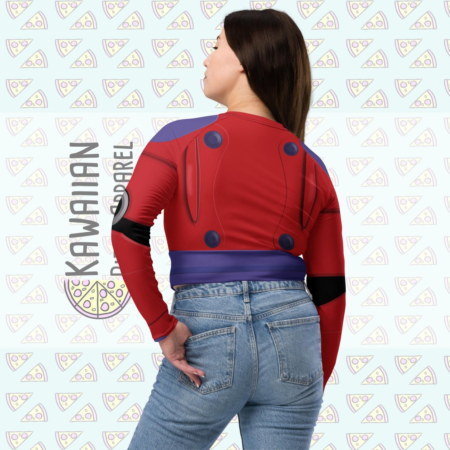 RUSH ORDER: Super Healthcare Companion Inspired Recycled long-sleeve crop top