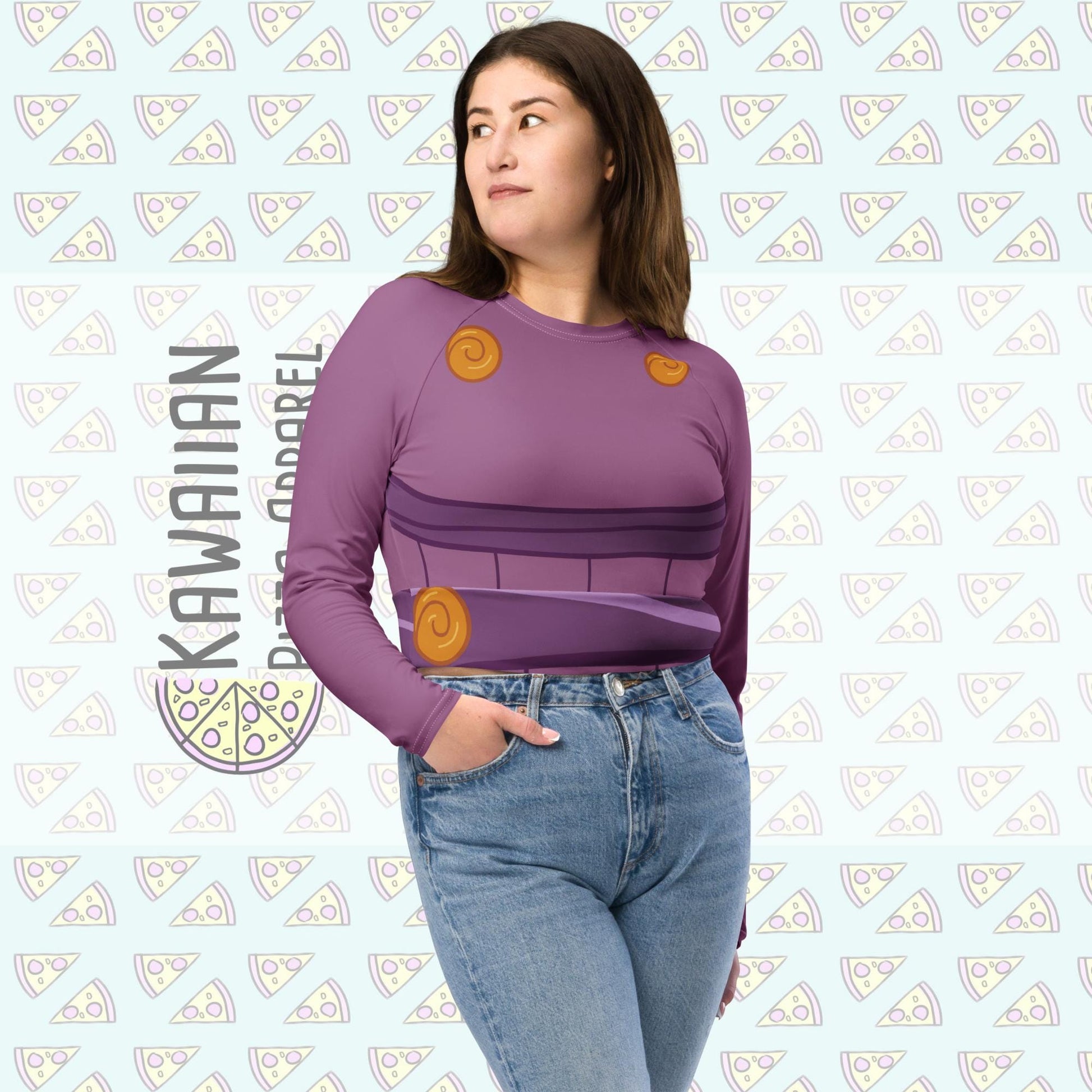 RUSH ORDER: Megara Inspired Recycled long-sleeve crop top