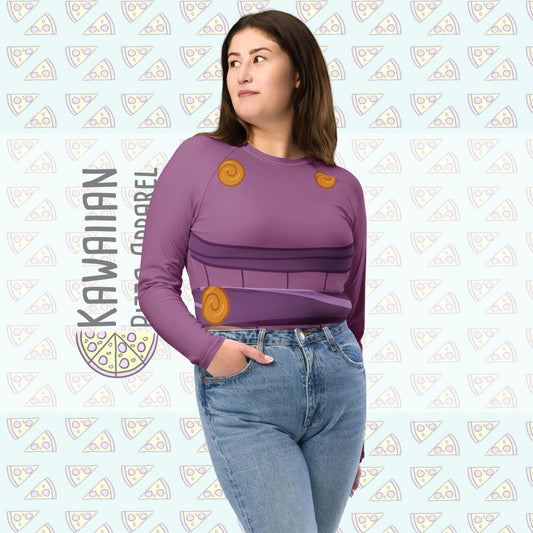 RUSH ORDER: Megara Inspired Recycled long-sleeve crop top