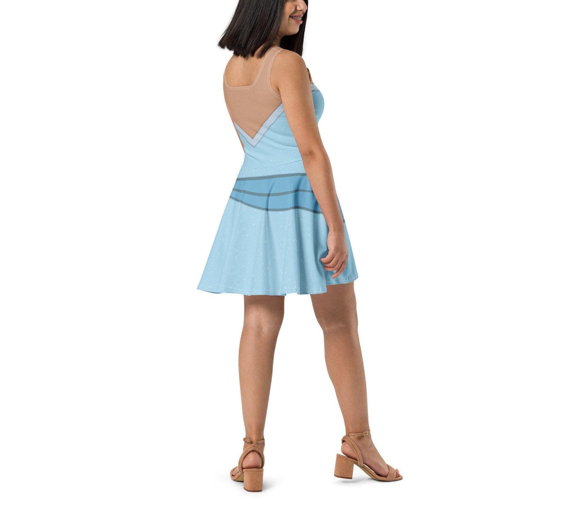 Tiana Blue Dress Inspired Skater Dress