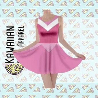 Pink Aurora Sleeping Beauty Inspired Skater Dress