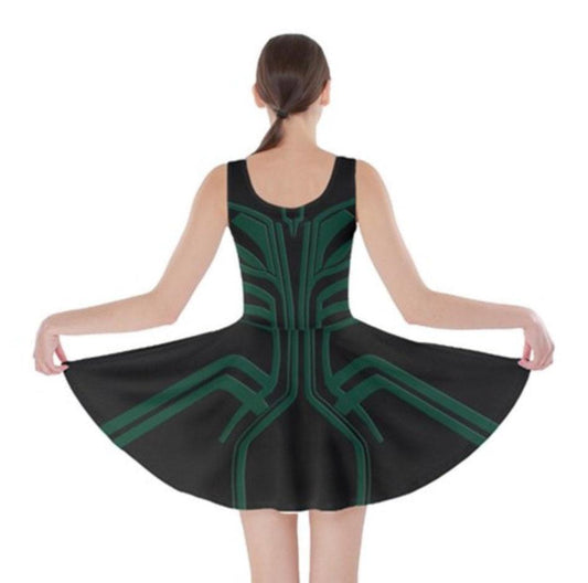 Hela Thor Ragnarok Inspired Skater Dress