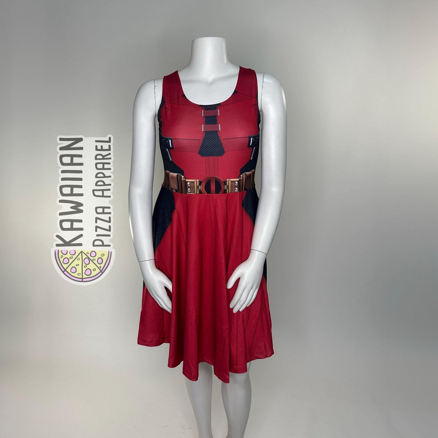 womens dead pool inspired skater dress
