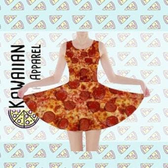 Pepperoni Pizza Skater Dress