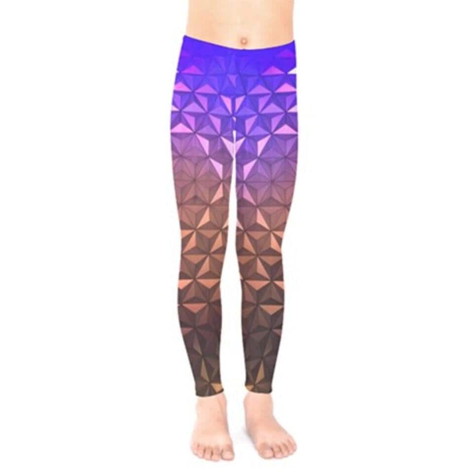 Kid's Nighttime Spaceship Earth Epcot Inspired Leggings