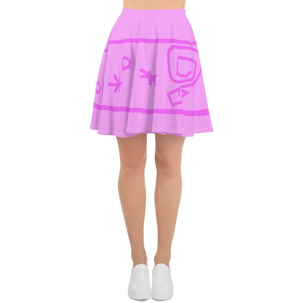 Pink, Purple, or Green Mad Tea Party Teacup Inspired High Waisted Skirt
