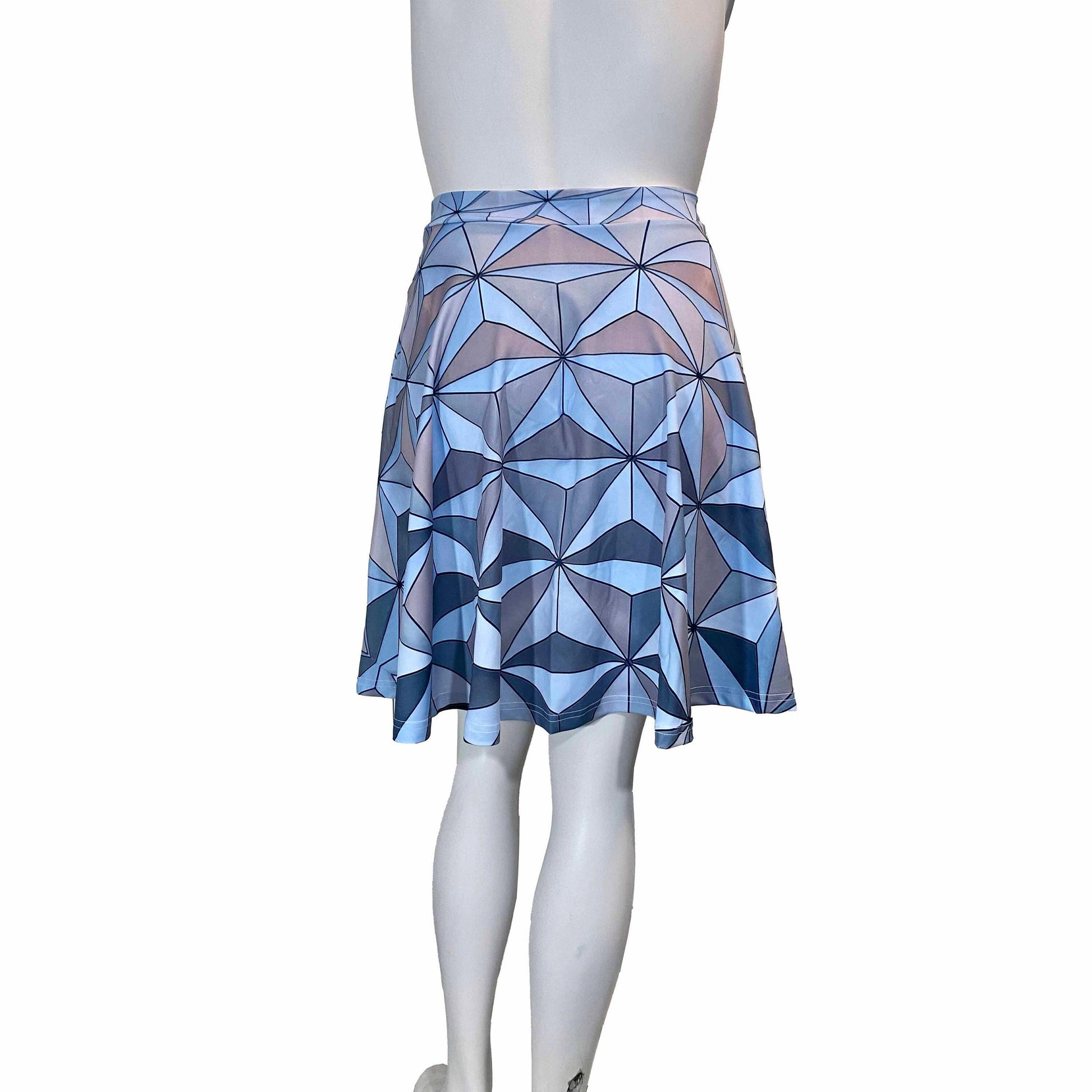 Epcot Spaceship Earth Inspired High Waisted Skirt