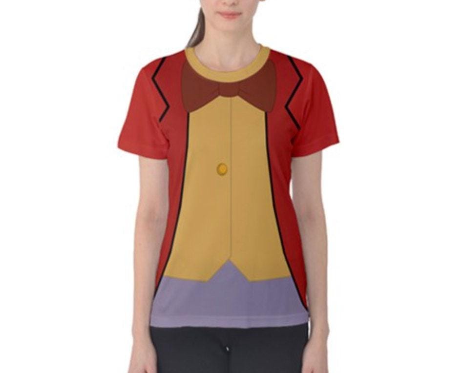 Women's White Rabbit Inspired Short Sleeve Shirt