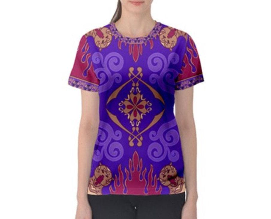 Women's Magic Carpet Inspired ATHLETIC Short Sleeve Shirt