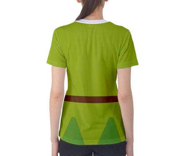 Women's Peter Pan Inspired ATHLETIC Short Sleeve Shirt