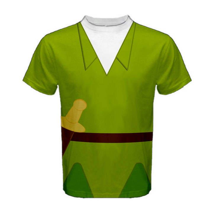 Men's Peter Pan Inspired ATHLETIC Short Sleeve Shirt