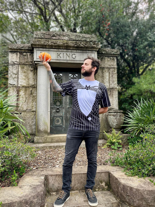 Men's Jack Skellington Inspired ATHLETIC Short Sleeve Shirt