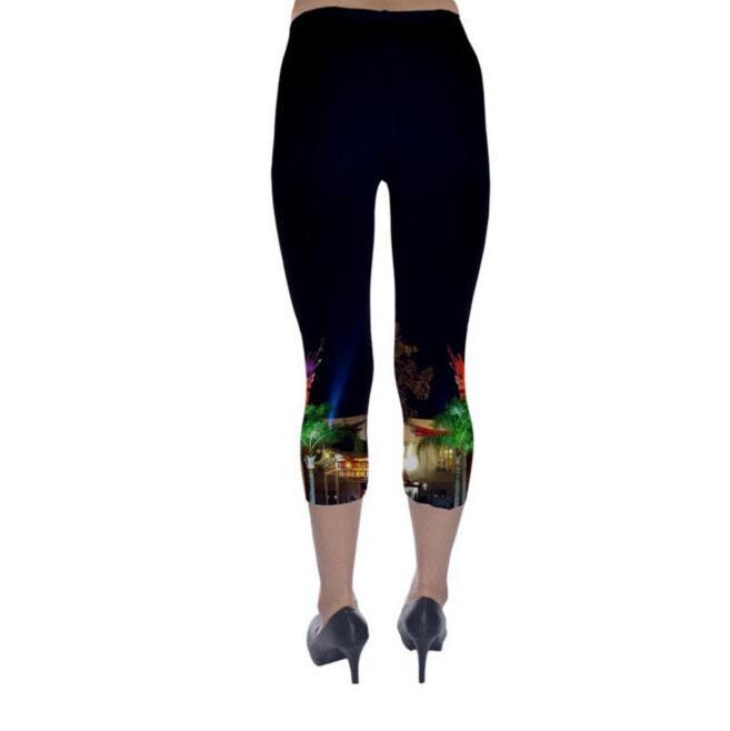 Great Movie Ride Chinese Theater Nighttime Inspired Capri Leggings