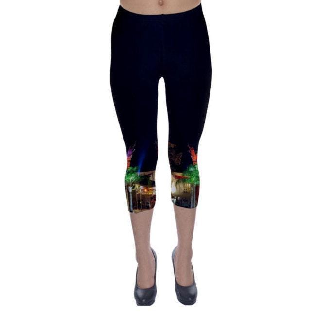 Great Movie Ride Chinese Theater Nighttime Inspired Capri Leggings