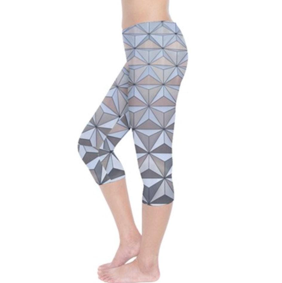 Epcot Spaceship Earth Inspired Capri Leggings