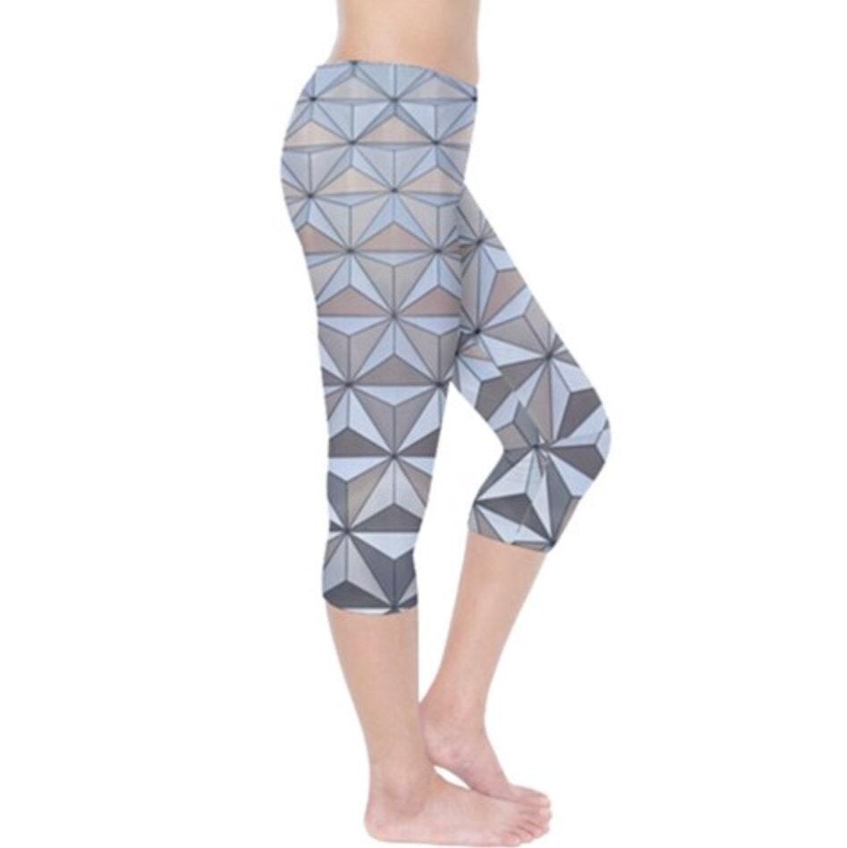 Epcot Spaceship Earth Inspired Capri Leggings