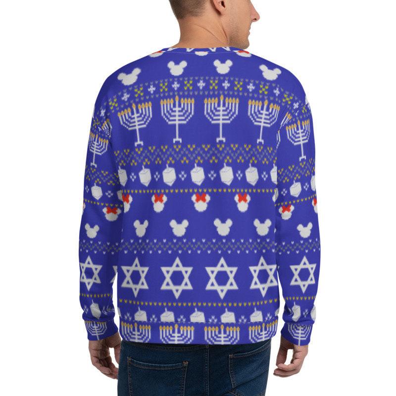 Unisex Hanukkah Mickey and Minnie Inspired Crewneck Sweatshirt