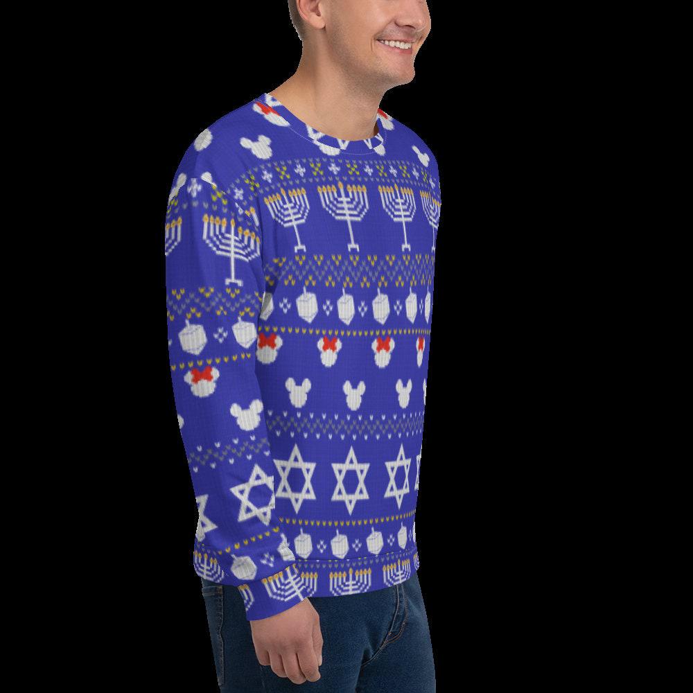 Unisex Hanukkah Mickey and Minnie Inspired Crewneck Sweatshirt