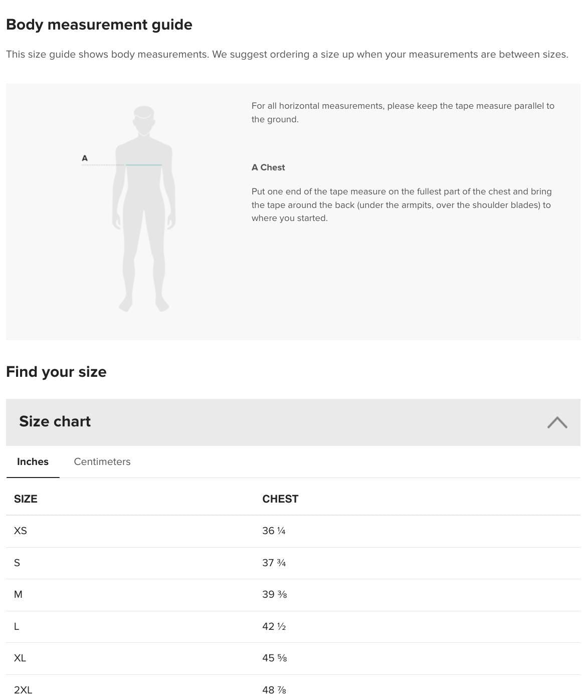 the body measurement guide for men and women