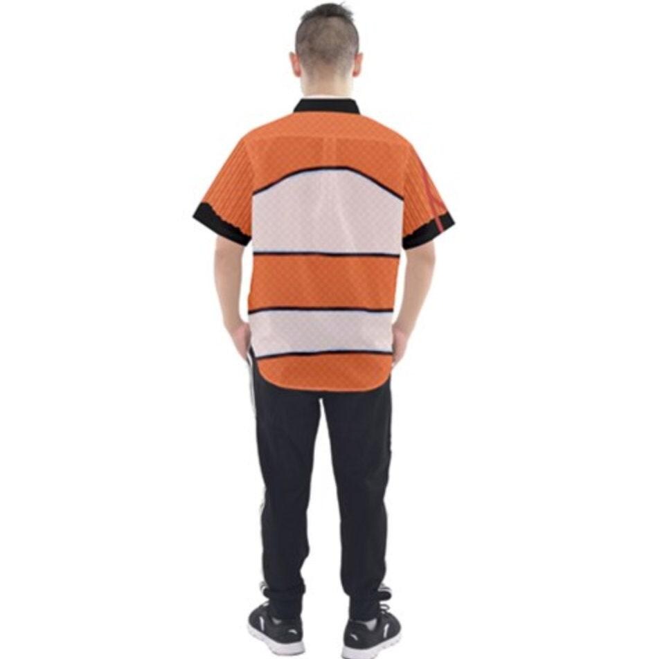 Nemo Inspired Short Sleeve Button Down Shirt