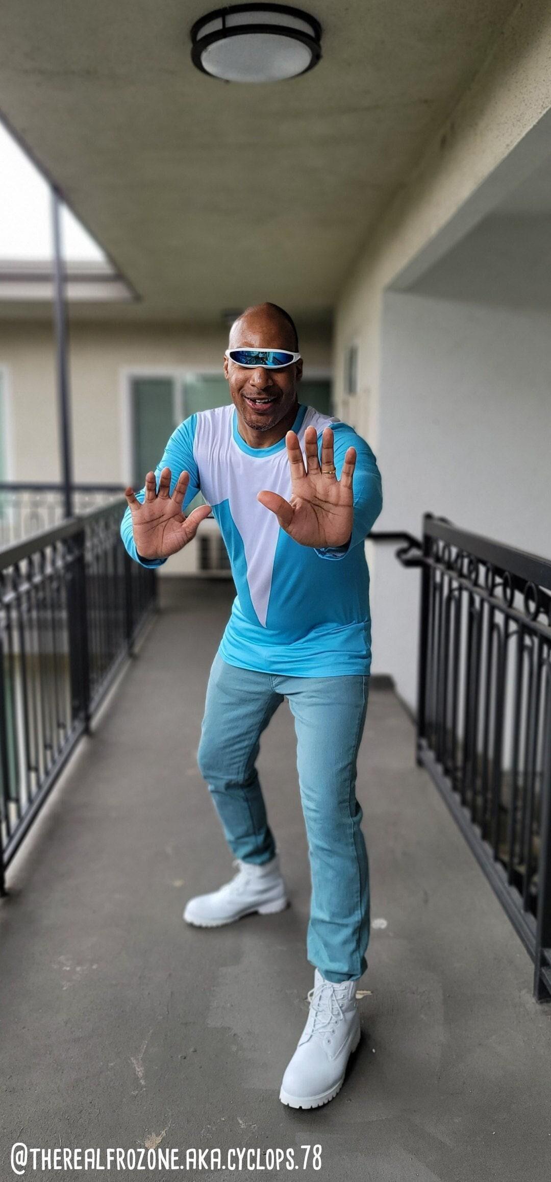 Men's Frozone Inspired Long Sleeve Shirt