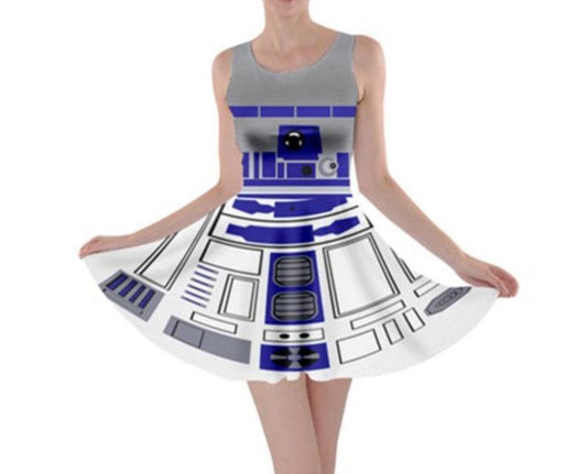 R2D2 Inspired Skater Dress