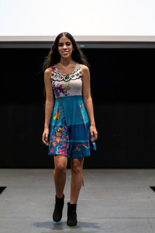 READY-to-SHIP Mirabel Inspired Skater Dress: Sublimation Print, Disneybounds Costume (XS)