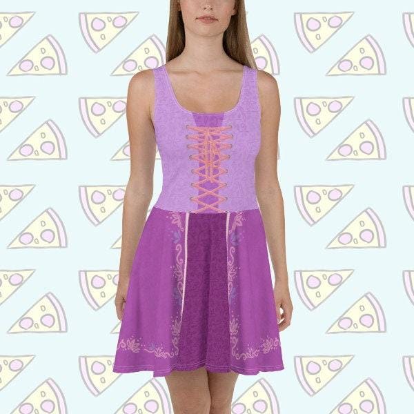 Rapunzel Inspired Skater Dress