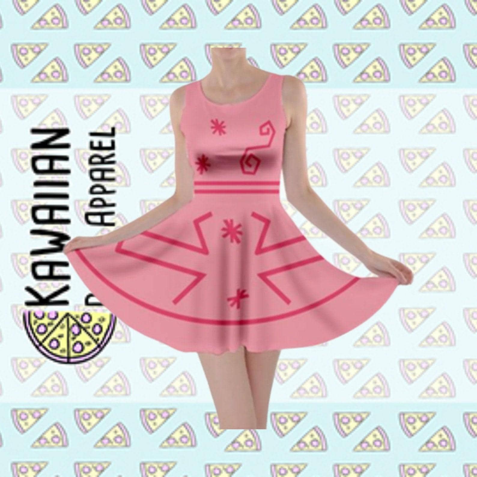 Mad Tea Party Pink TeacInspired Skater Dress