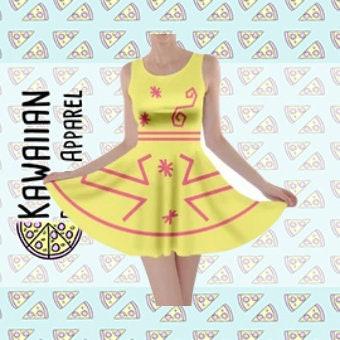 Mad Tea Party Yellow Teacup Inspired Skater Dress