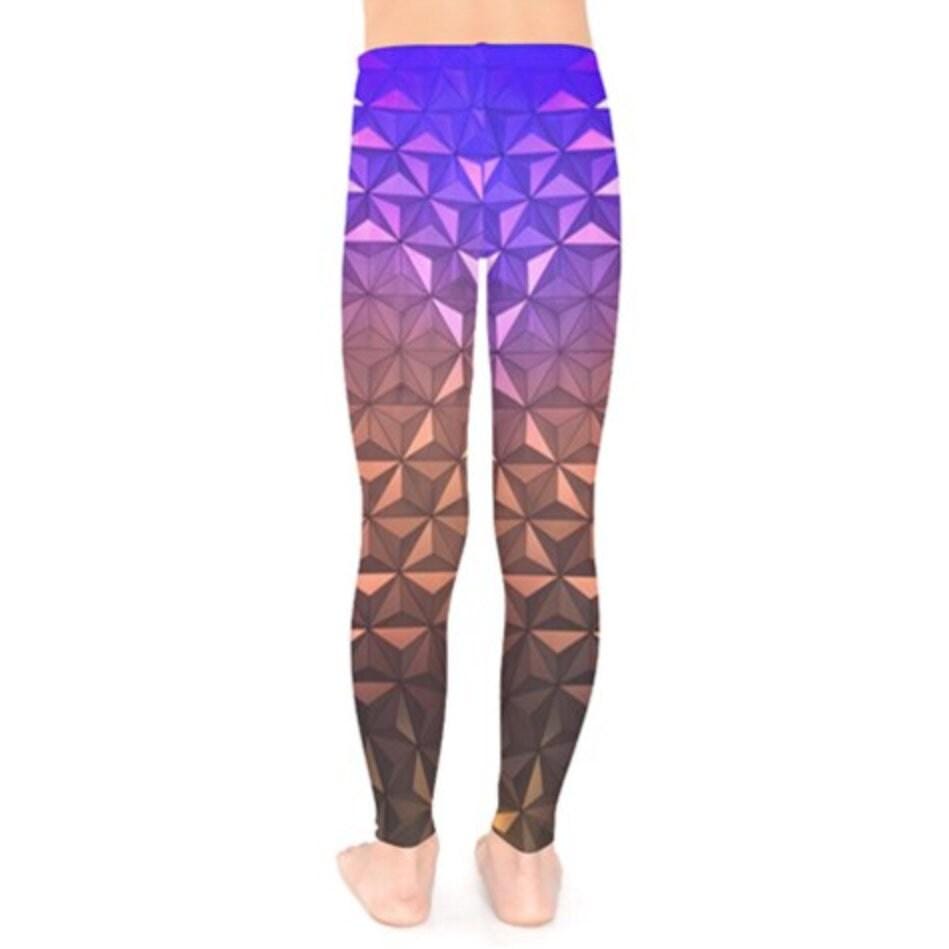 Kid's Nighttime Spaceship Earth Epcot Inspired Leggings