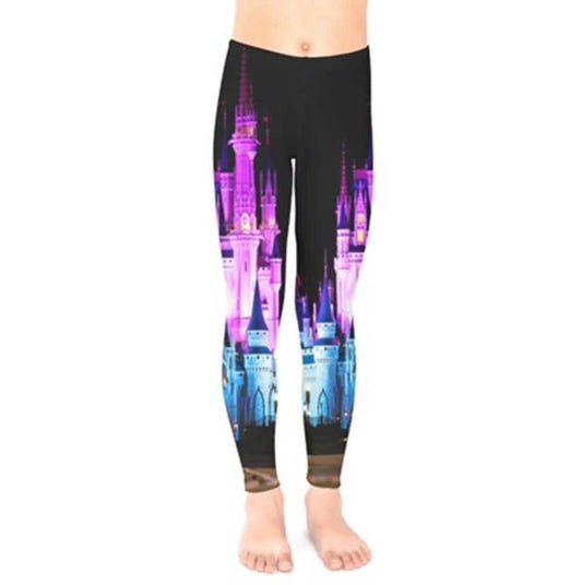 Baby / Kid's Cinderella Castle Nighttime Inspired Leggings