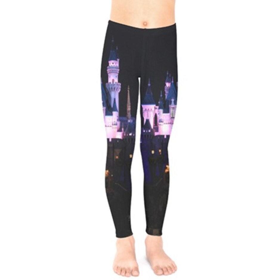 Baby / Kid's Sleeping Beauty Castle Nighttime Inspired Leggings