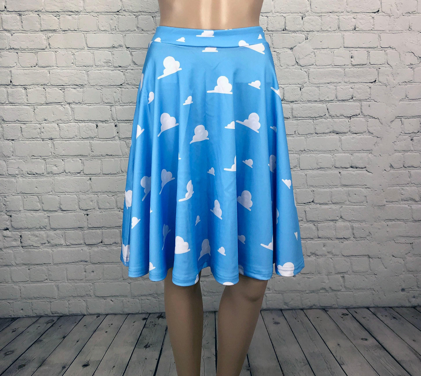 Andy's Cloud Wallpaper Inspired High Waisted Skirt