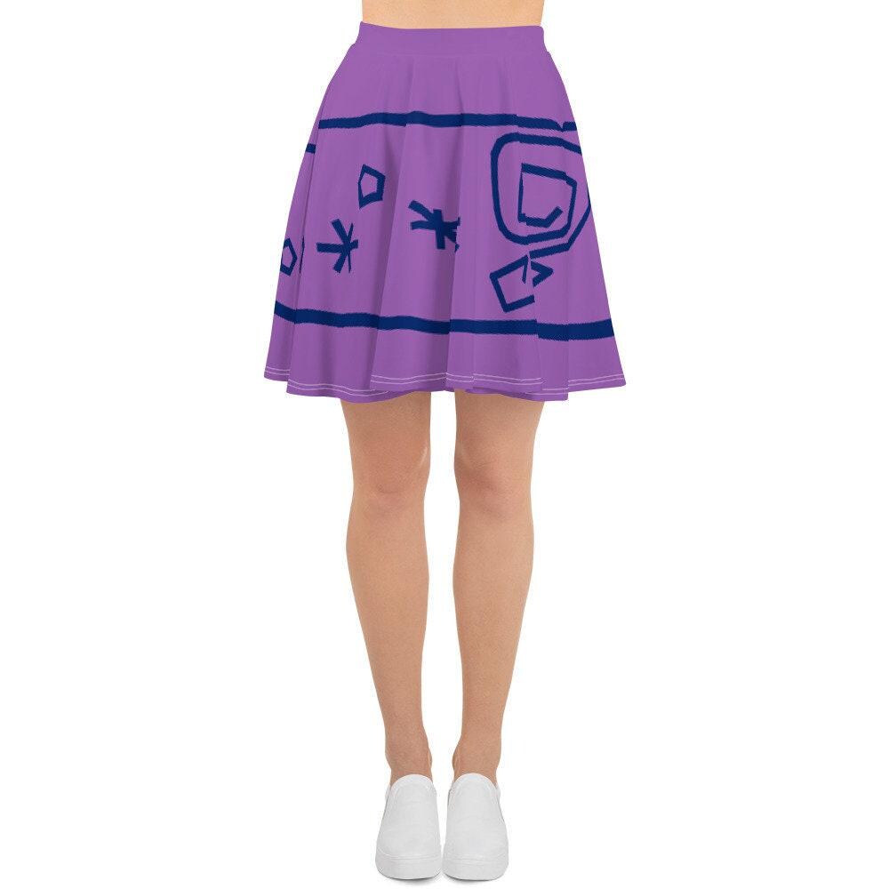 Pink, Purple, or Green Mad Tea Party Teacup Inspired High Waisted Skirt