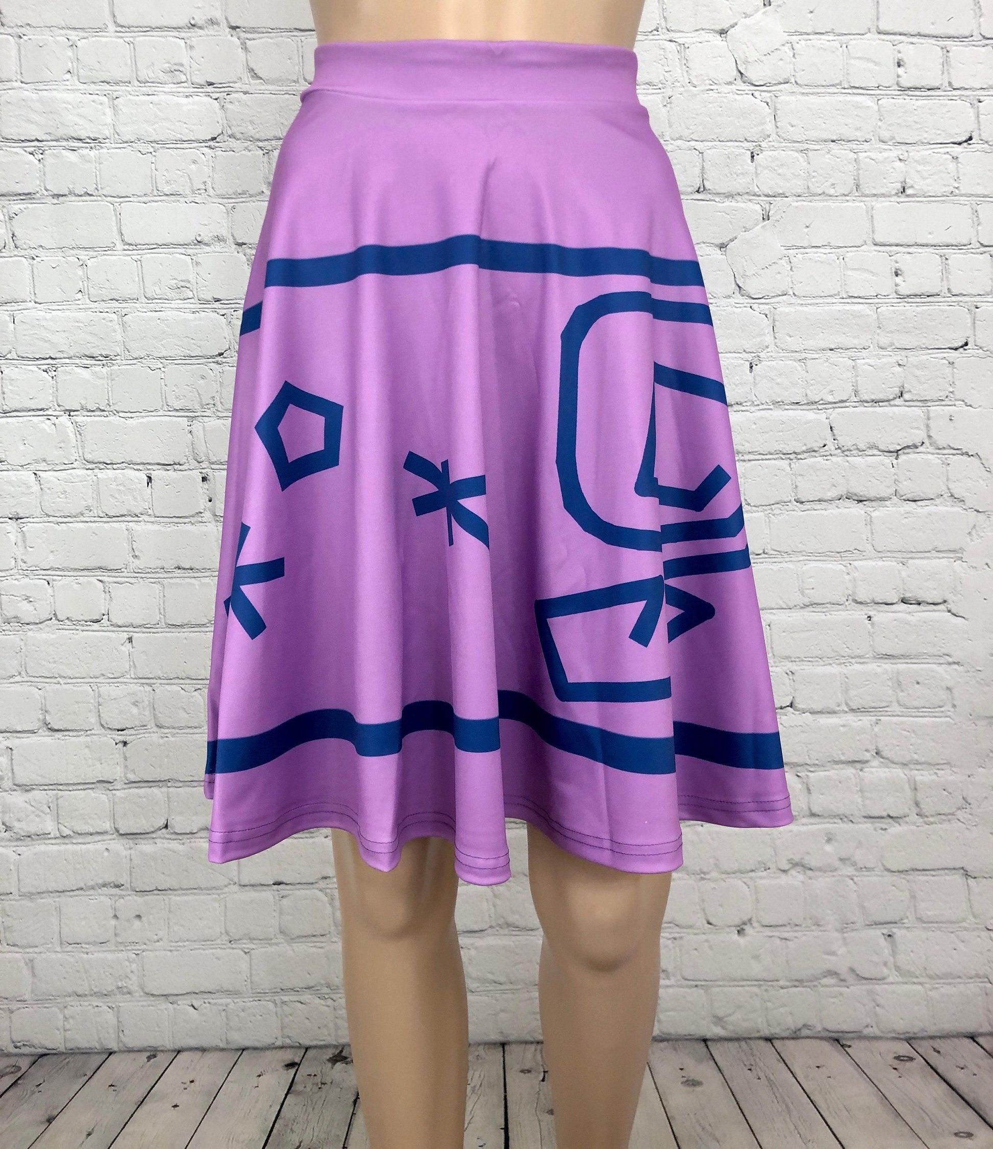 Pink, Purple, or Green Mad Tea Party Teacup Inspired High Waisted Skirt