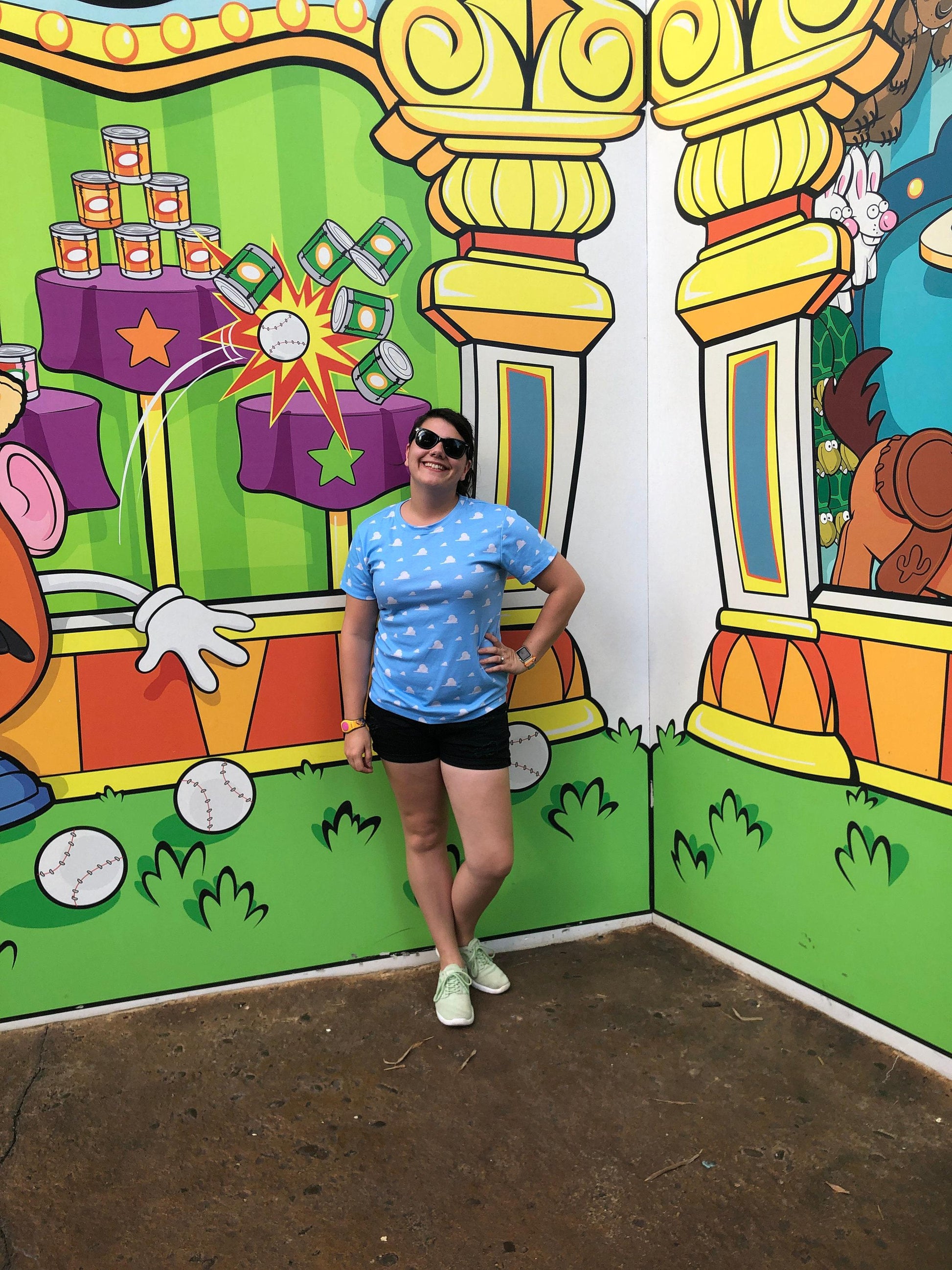 Women's Cloud Wallpaper Inspired Short Sleeve Shirt