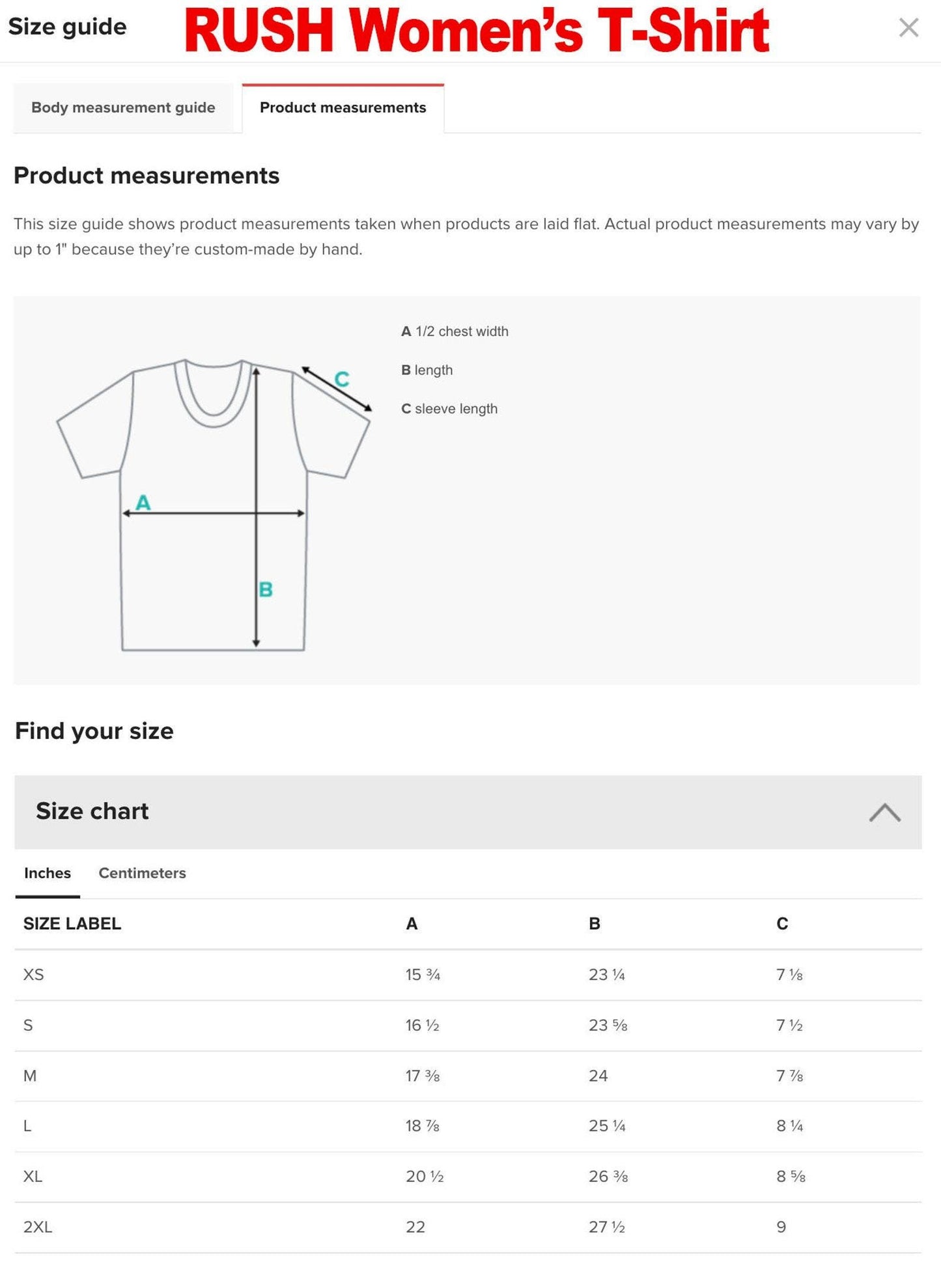 a women's t - shirt size guide