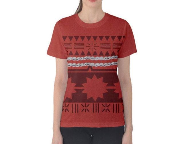 Women's Moana Inspired Short Sleeve Shirt