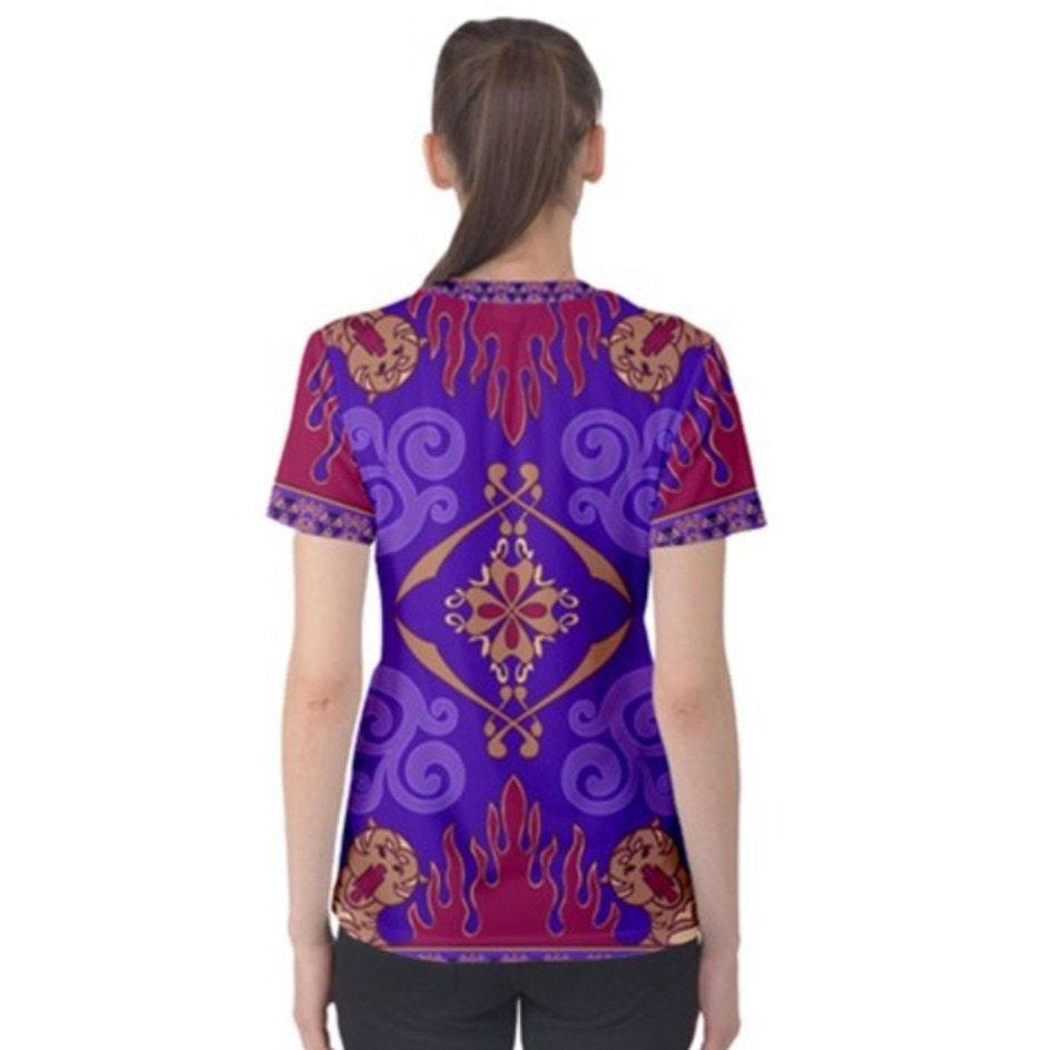 Women's Magic Carpet Inspired ATHLETIC Short Sleeve Shirt
