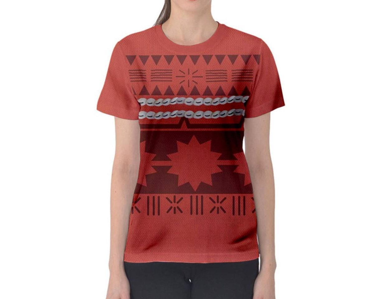 Women's Moana Inspired ATHLETIC Short Sleeve Shirt