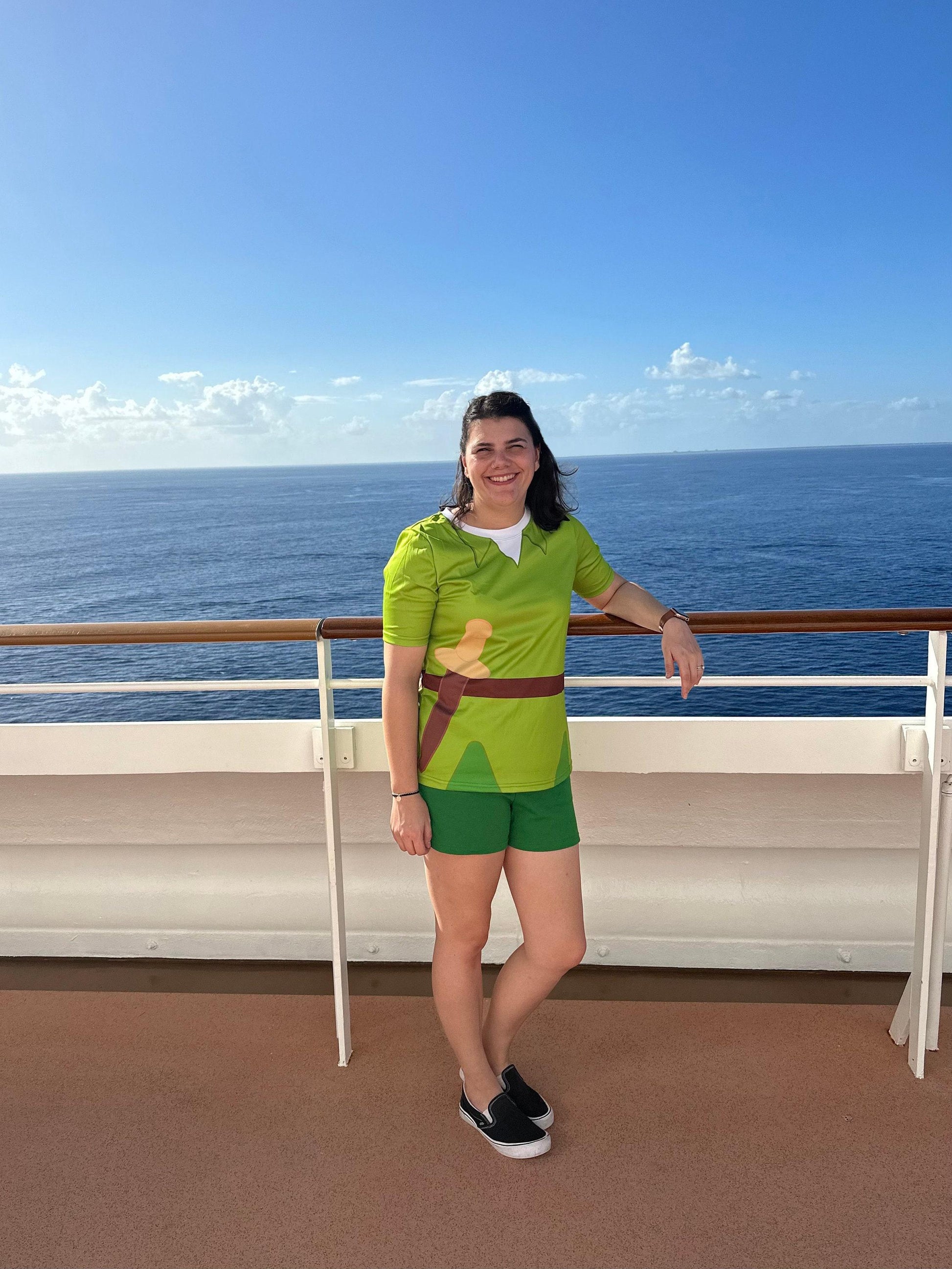 Women's Peter Pan Inspired ATHLETIC Short Sleeve Shirt