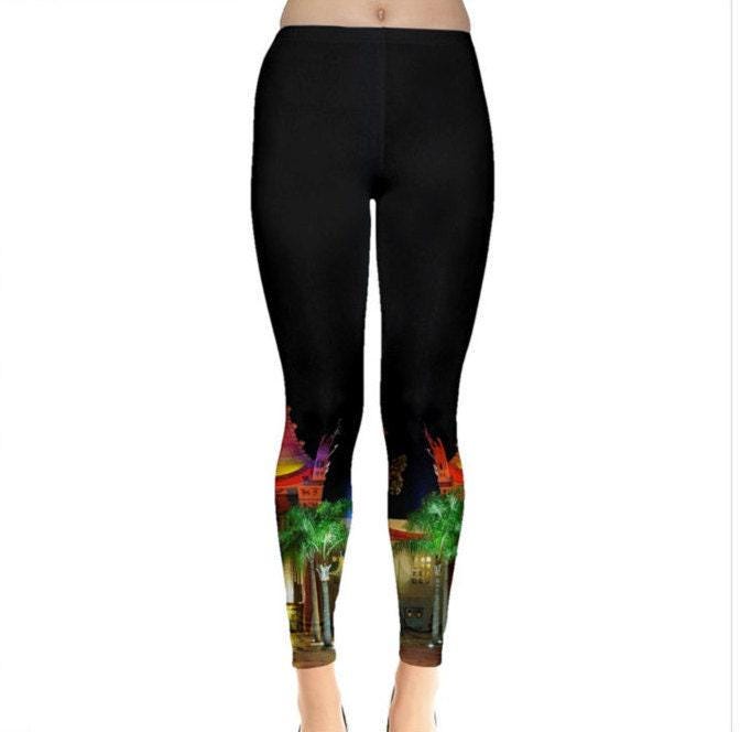 Great Movie Ride Chinese Theater Nighttime Inspired Leggings