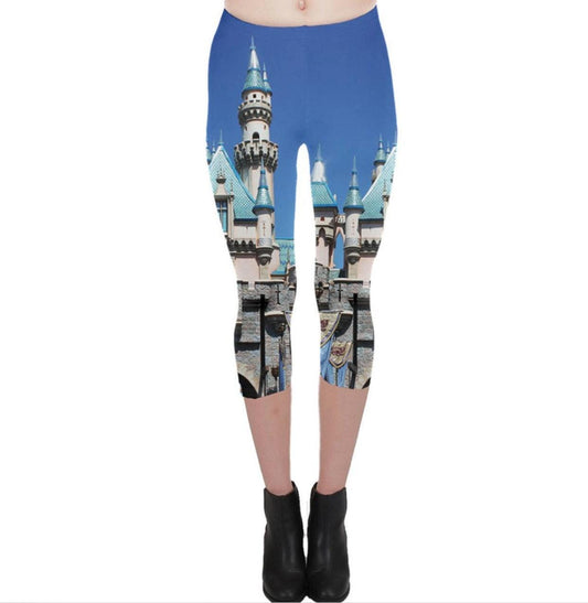 Sleeping Beauty Castle Inspired Capri Leggings