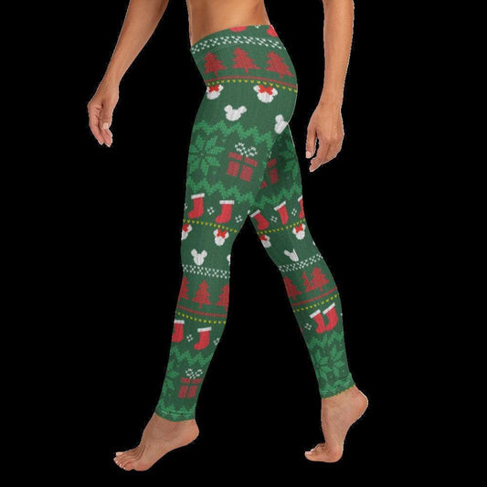 Christmas Mickey and Minnie Inspired Leggings