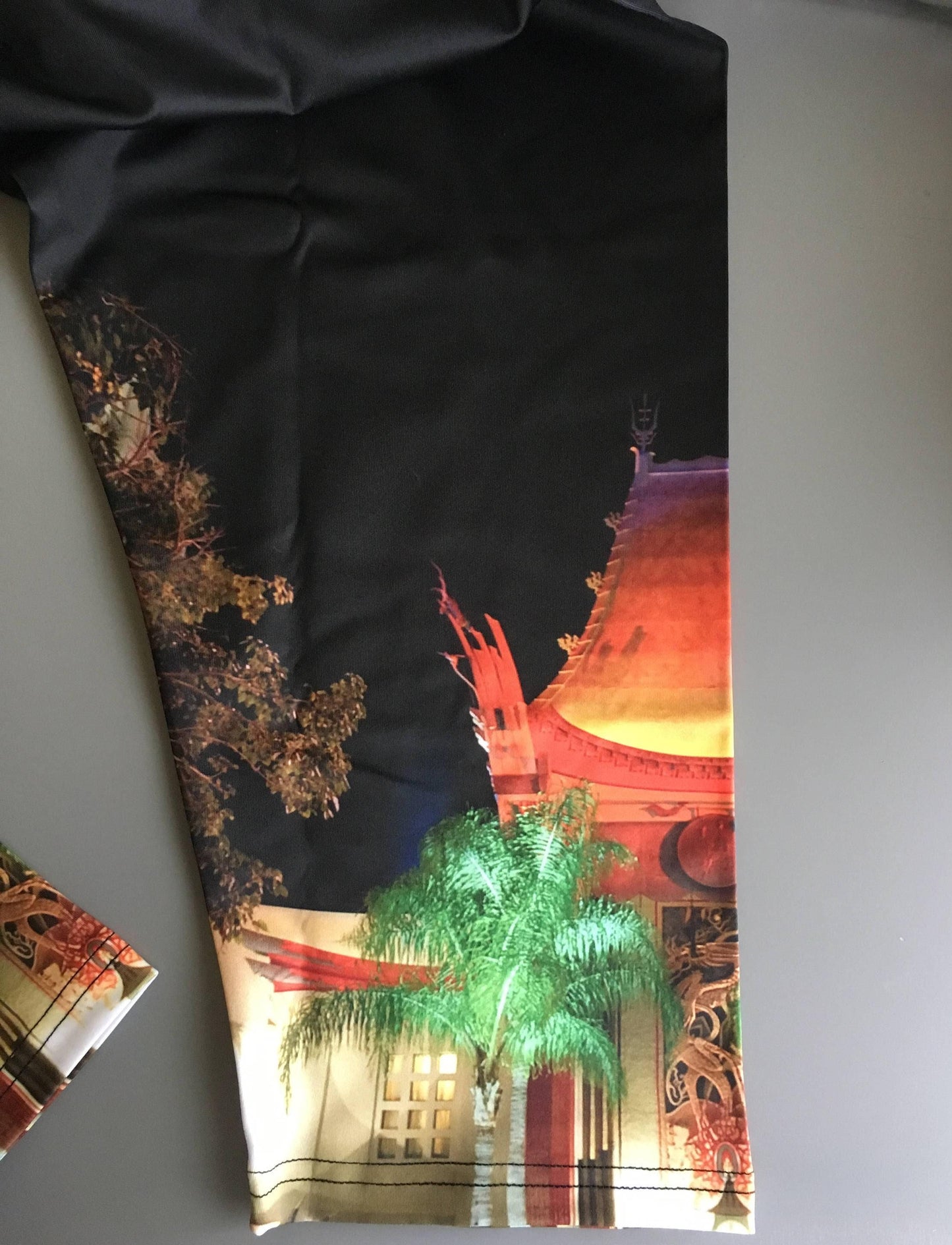 Great Movie Ride Chinese Theater Nighttime Inspired Capri Leggings