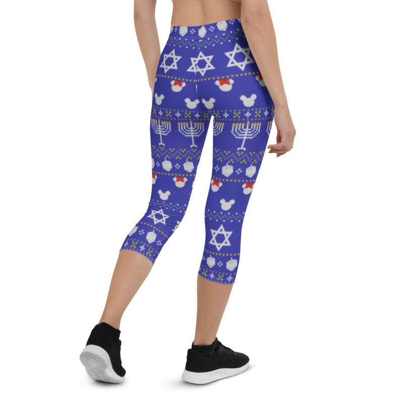 Hanukkah Mickey and Minnie Inspired Capri Leggings