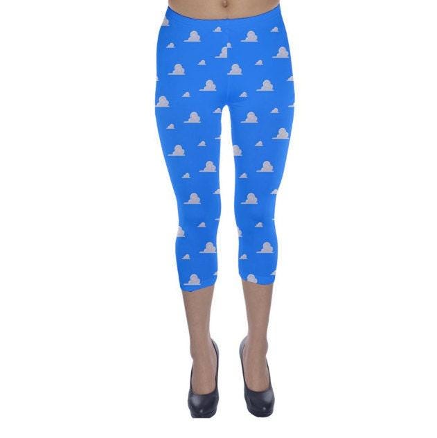 Andy's Cloud Wallpaper Inspired Capri Leggings