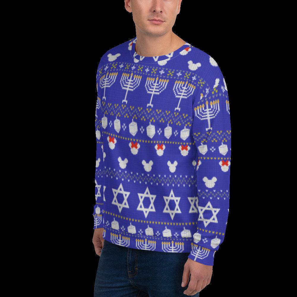 Unisex Hanukkah Mickey and Minnie Inspired Crewneck Sweatshirt